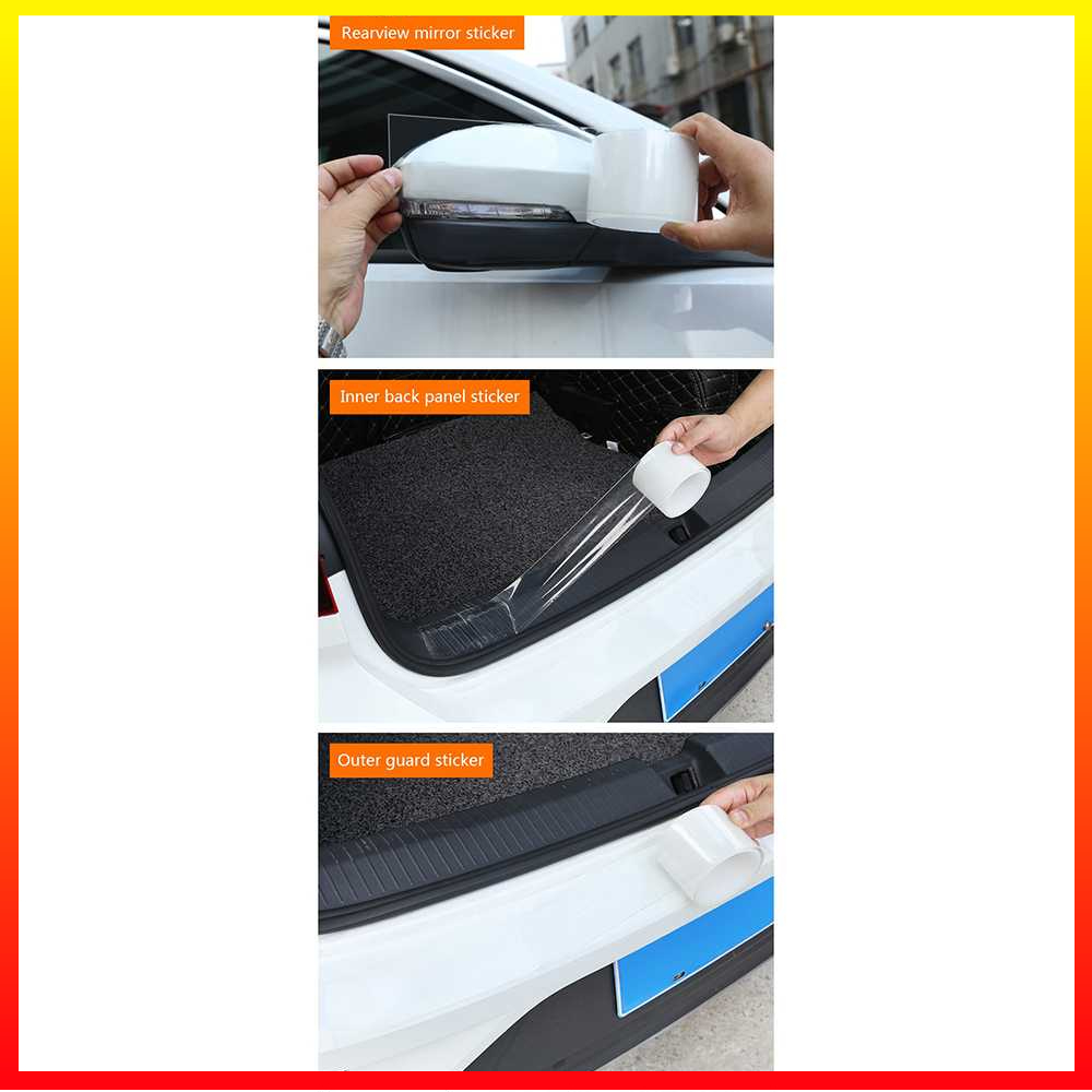 Stiker Pelindung Strip Transparan Universal Anti Goresan Pintu Kaca Spion Handle Bumper Bagasi Pedal Mobil Car Scratchproof Tape 3 m SEAMETAL - 7RRS4ATP