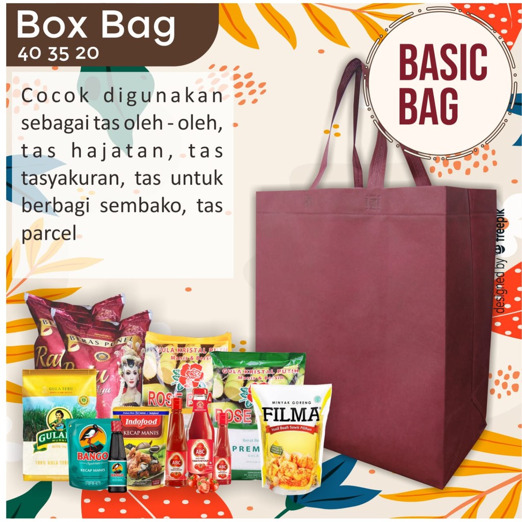 

[Cod] Goodie Bag Souvenir Spunbond Polos 40x35x20