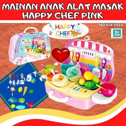Mainan Anak Happy Chef PINK No.678-101A Uk 30 x 10 x 20 cm Mainan Anak Perempuan Cewe Cewek Maenan E