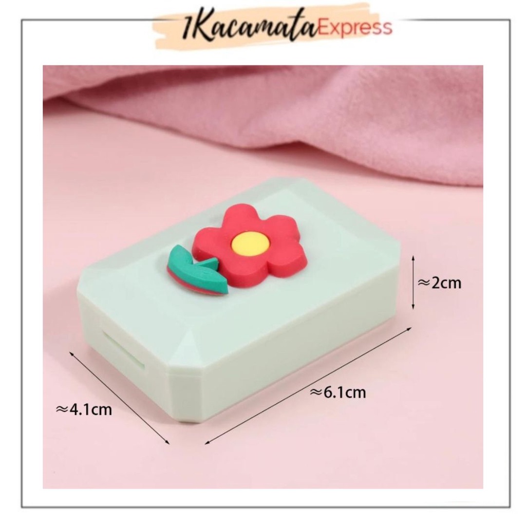 TEMPAT SOFTLENS MINI CASE FLOWER BUNGA