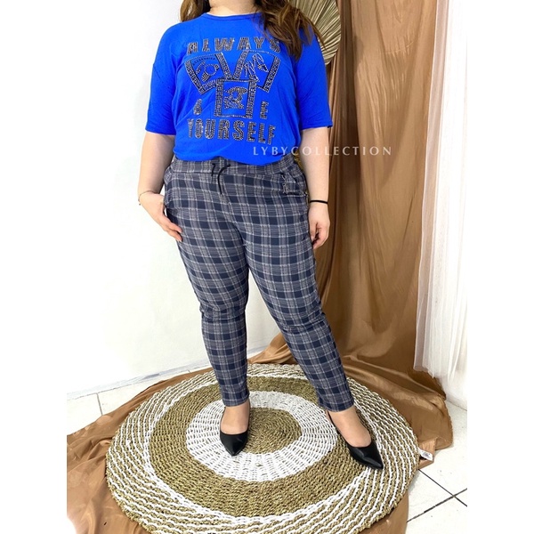 Celana kantor model Z over size big size pants / celana wanita jumbo / celana kantor big size / cela