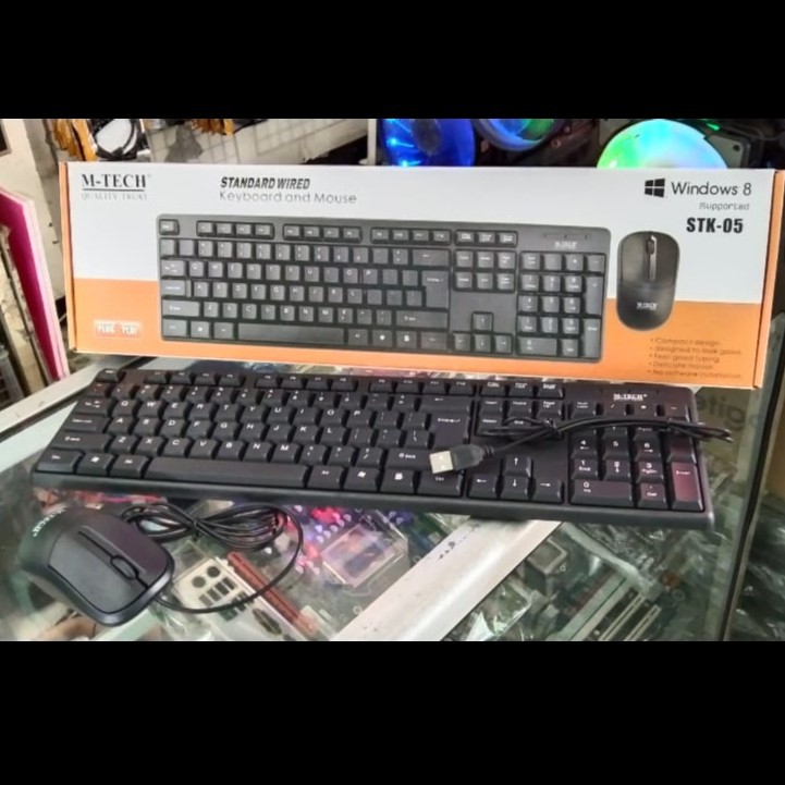 Keyboard Mouse Usb M-Tech Stk-05 wired Standard Mtech Stk 05