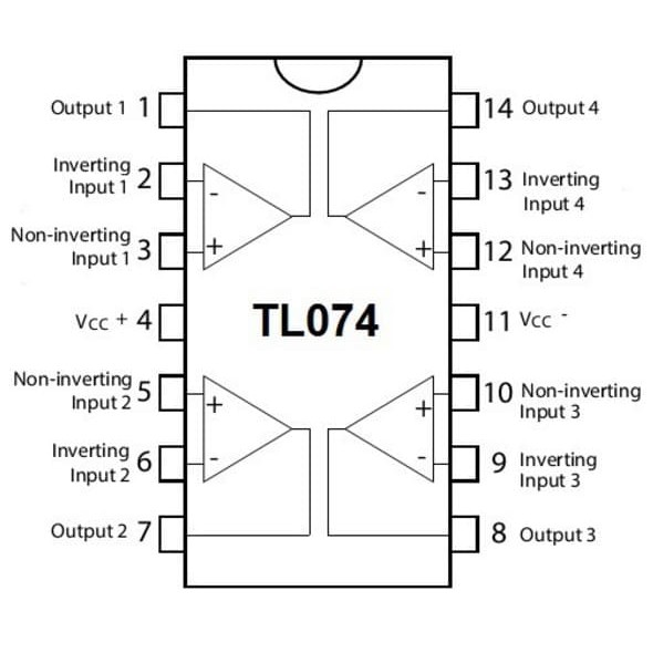 IC TL074 Quad Op Amp DIP