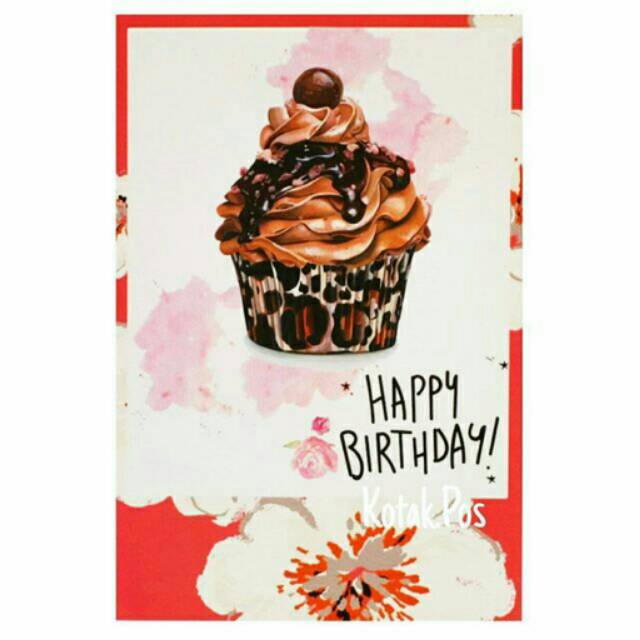 

HAPPY BDAY CUPCAKE ULANG TAHUN UCAPAN KARTU POS POSTCARD POSTCROSSING SURAT FILATELI MURAH ULTAH