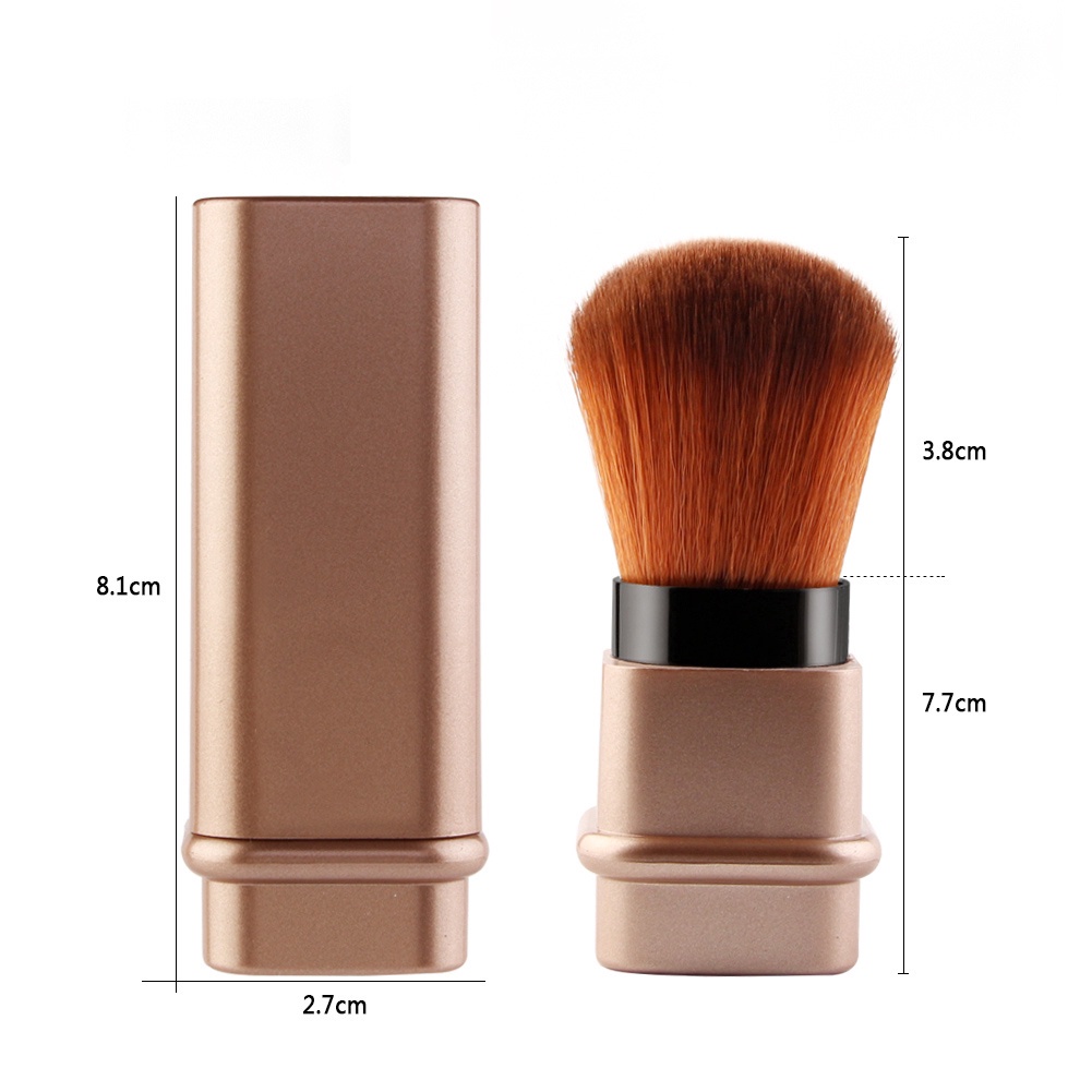 MAANGE (1Pcs)Mini Brush Blush On Tutup Rias Ukuran Besar Bedak Padat Kecantikan Kuas Travel Perona Wajah Kuas Make Up Portable Retractable Alat Make Up Alas Bedak Tabur Profesional Lembut Kosmetik Aksesoris Original Lengkap 5436