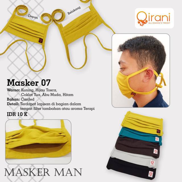 MASKER KAOS POLOS  II  QIRANI