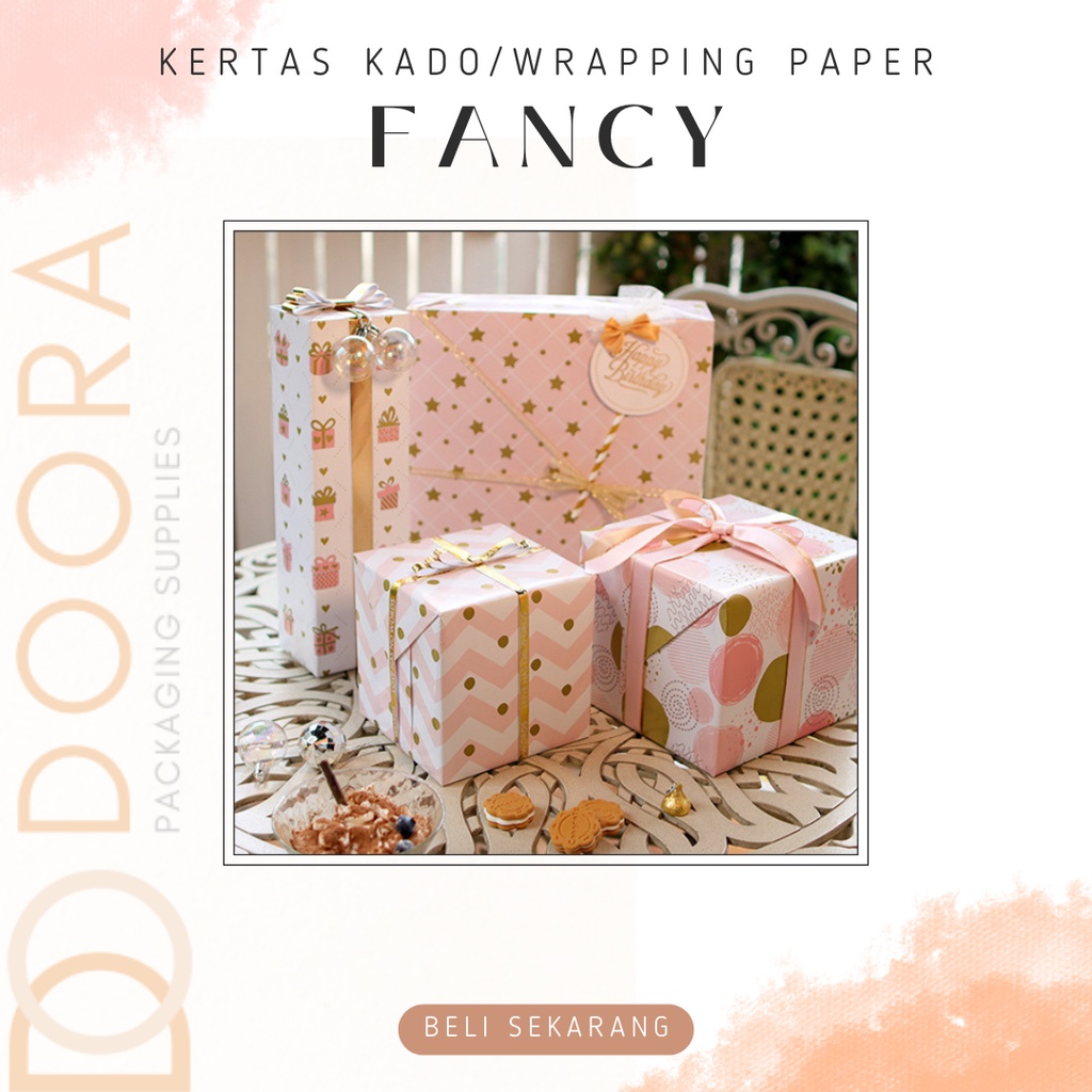 [Doora[ Kertas Kado Wrapping Paper Gold