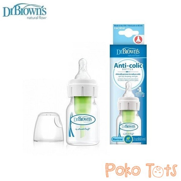 Dr. Brown's Options+ Narrow Bottle 60ml 0m+ Botol Susu Standard Dr Browns Options Plus WHS