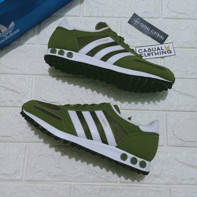 adidas la trainer olive green