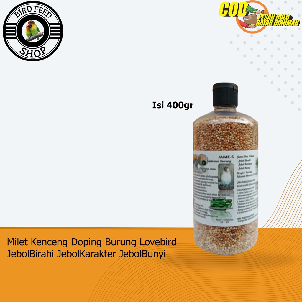 Milet Volume Multivitamin Tetes Burung Pakan Burung Milet Putih Milea Milet Lovebird Love Bird Kenar