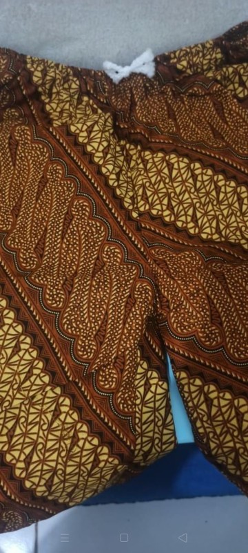 Celana Kolor Batik Boim Pria Pendek / Harian Murah Grosir Solo Motif Parang Kusumo Highquality