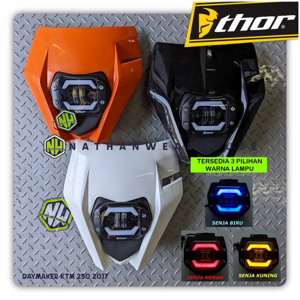 Headlamp Reflektor Lampu Depan LED Daymaker KTM 250 2017 Thor