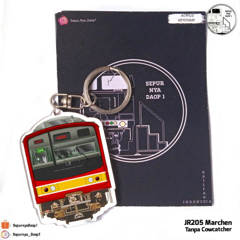 Gantungan kunci KRL Jr205 Marchen Tanpa Cowcatcher
