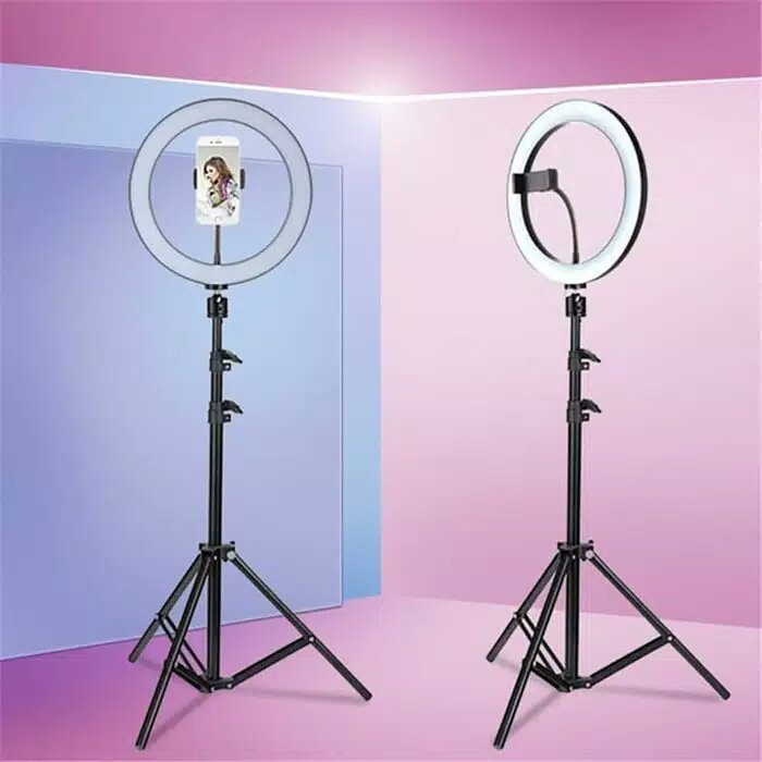 (JC) RINGLIGHT PLUS TRIPOD 2.1 M FOR STREAMING AND SELFIE 26CM
