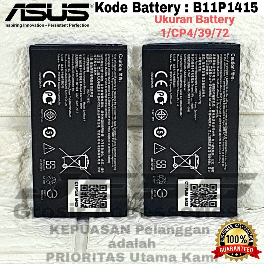 Baterai ASUS Zenfone GO 4.5 Inchi - ZC451TG - Z00SD Battery B11p1415 Original