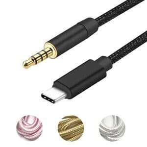 Type c to Aux 3.5mm Male Stereo Audio Kabel Cable PREMIUM SERIES 1M