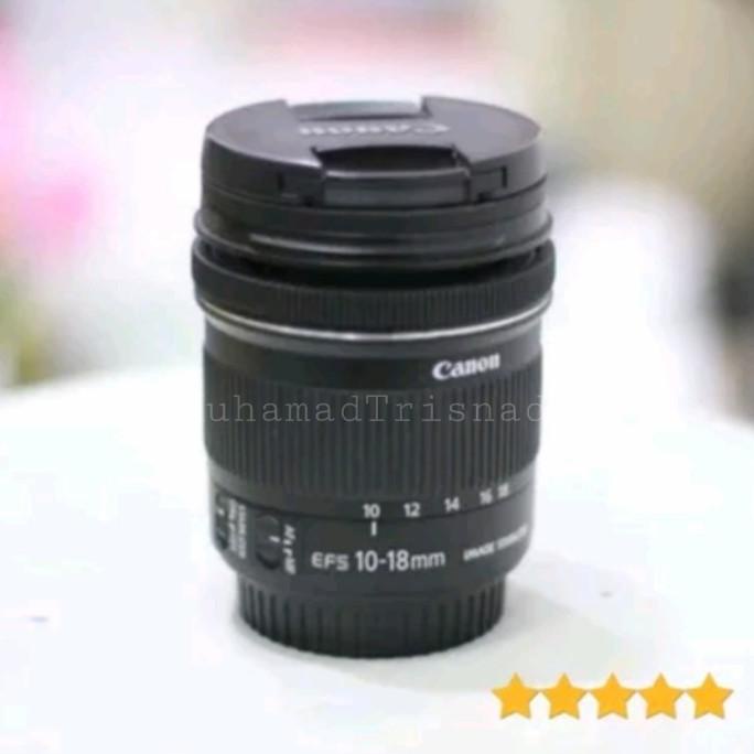 Lensa Wide Canon EFS 10-18mm IS STM For DSLR Hitam Murah