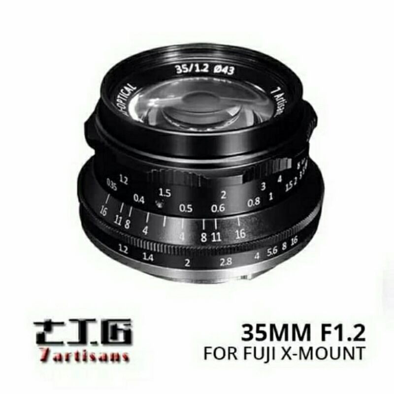 Lensa 7Artisans 35mm f1.2 for Fuji FX Mount