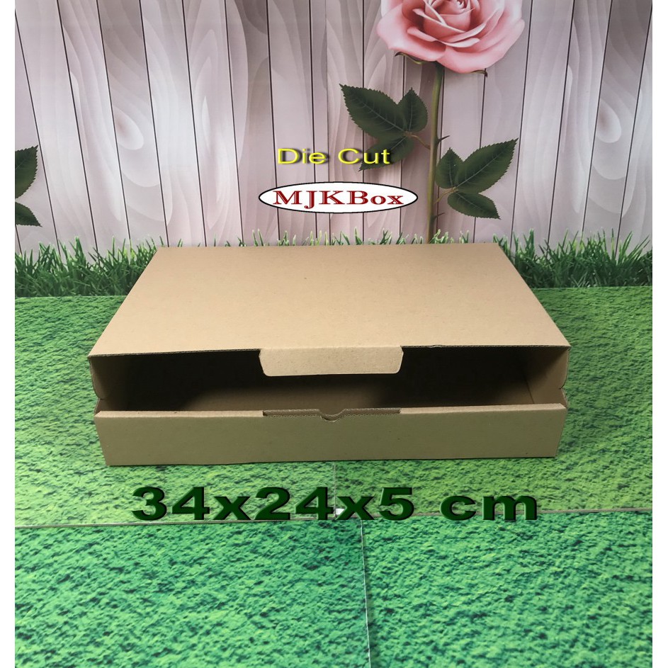 

Kardus Karton Uk, 34x24x5 cm...Die Cut U/ packing - aksesoris - dll