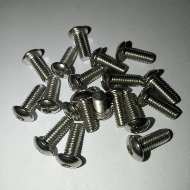 Button L M4 x 10 (1cm) stainless 304