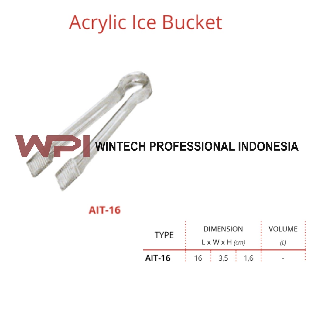 AIT-16 ICE TONG FOR ACRYLIC ICE BUCKET