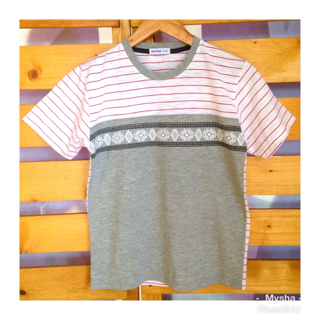 Stripe etnik kaos  anak  laki laki merk Nevada  Shopee 