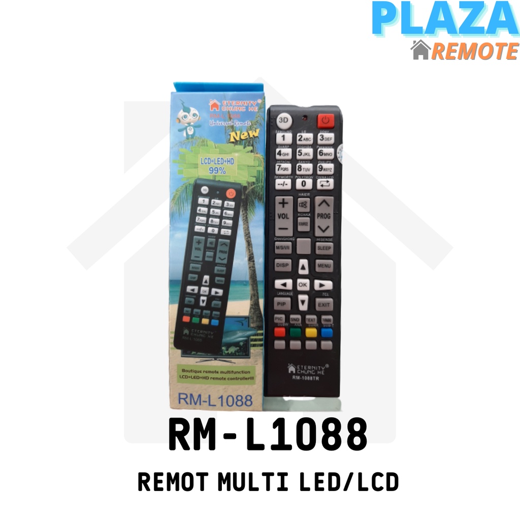 REMOT / REMOTE TV MULTI LCD LED TIPE RM-L1088 / ECER DAN GROSIR