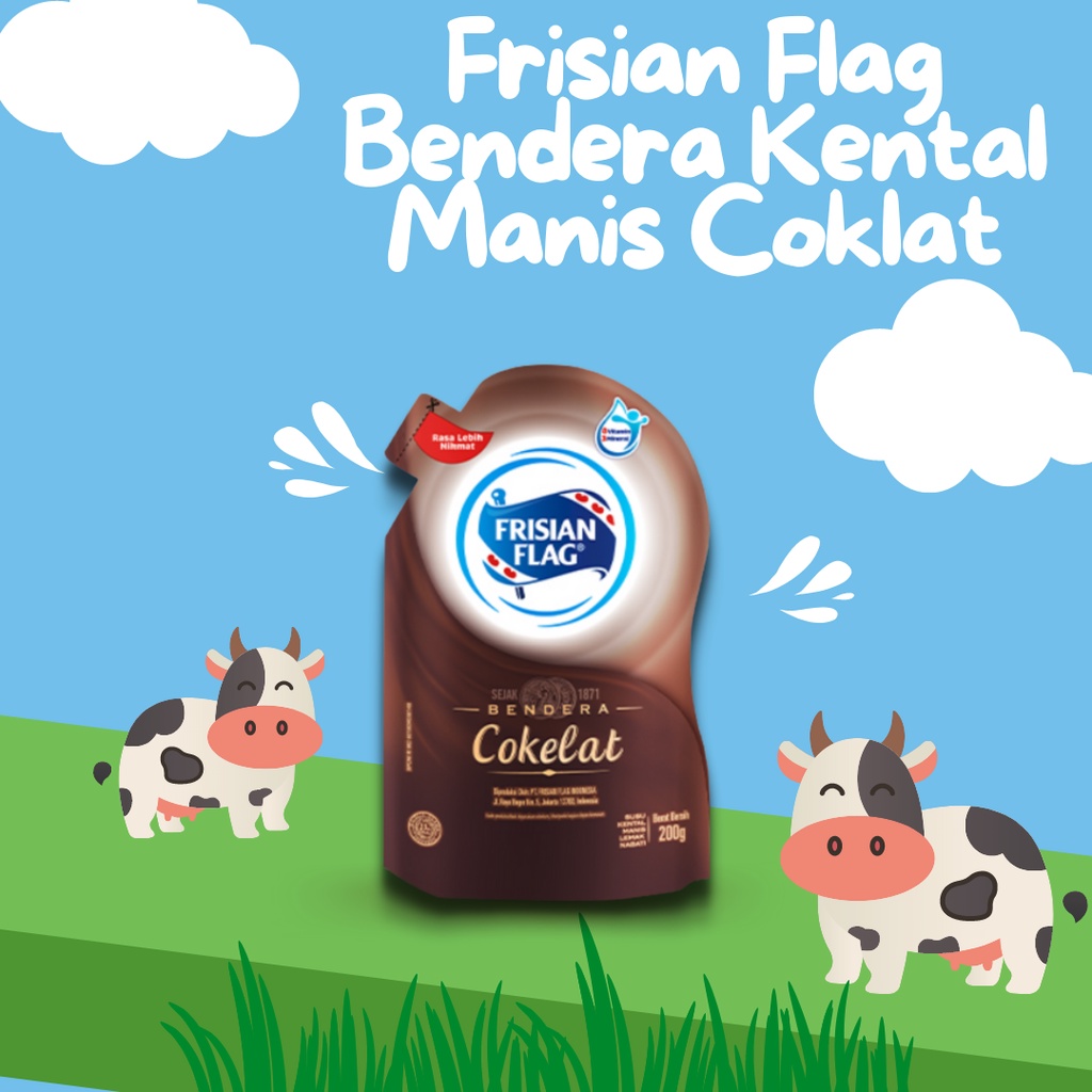 

Frisian Flag Bendera Kental Manis Cokelat Pouch 200Gram Praktis Murah