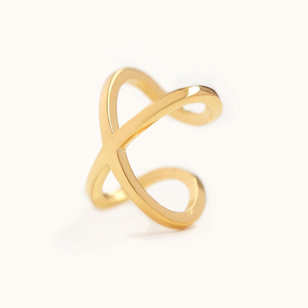 Piper Ear Cuff - Anting Jepit Piper Emas Rose Gold dan Perak Tanpa Tindik - LOULOUROSE