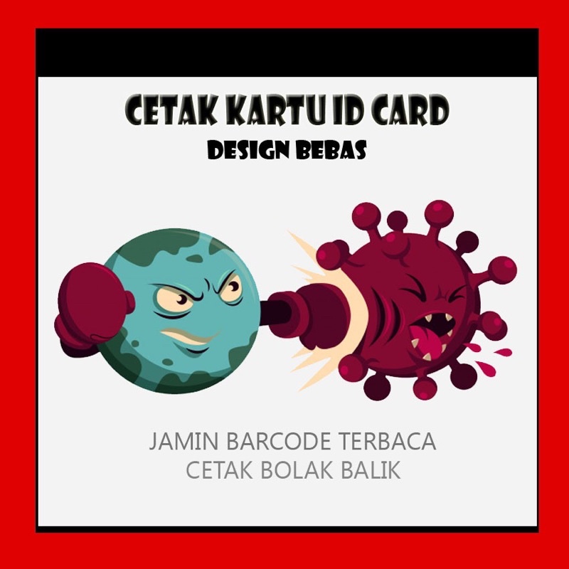 

cetak id card bahan PVC premium/ cetak bolak balik/ cetak 2 sisi