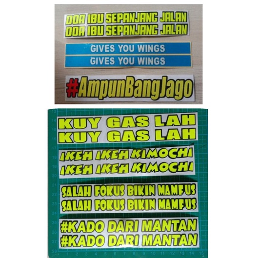 

sticker cutting tulisan helem