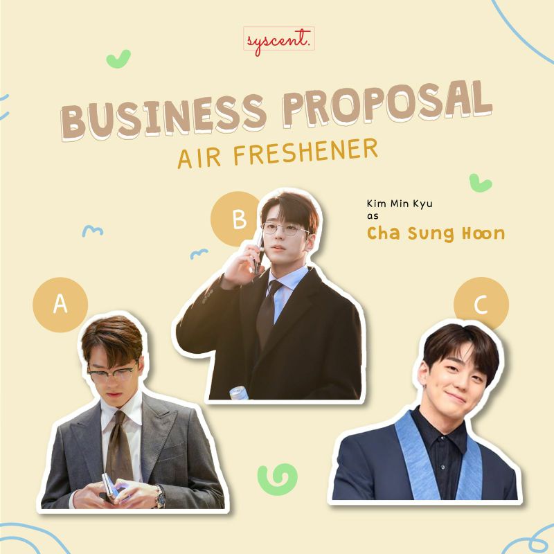 SYSCENT Air Freshener Oppa Cha Sung Hoon / Kim Min Kyu / Business Proposal (Parfum Mobil / Pewangi Ruangan)