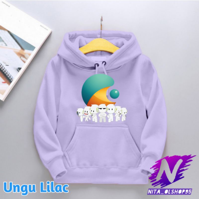 hoodie anak Ollie untuk usia 2-12tahun