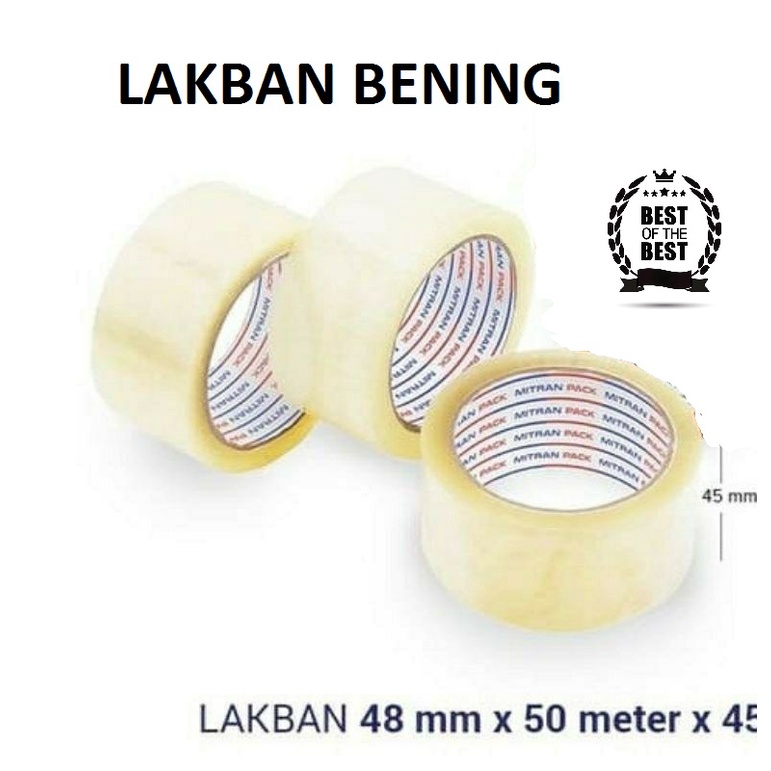 

LAKBAN BENING / OPP TAPE / LAKBAN PACKING / ISOLATIP CLEAR TAPE / ISOLASI