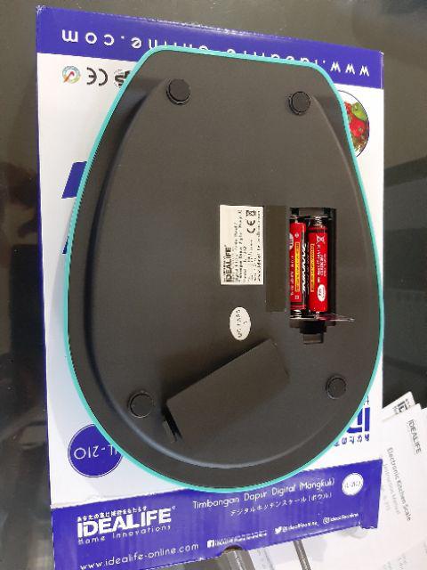 Idealife Il-210 Timbangan Digital Dapur Kue Timbang Wadah Mangkuk Il 210 Alat Ukur Tepung Bahan