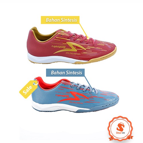 Sepatu Futsal Specs Accelerator Lightspeed Reborn IN - Maroon Red/Metallic Gold Oroginal 100% Spec.