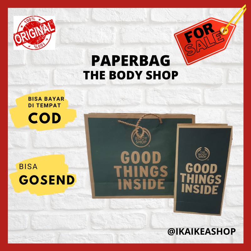 

PAPER BAG/SHOPPING BAG THE BODY SHOP (KANTONG BELANJA) WAJIB DISERTAI PEMBELIAN PRODUK