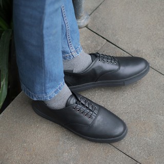 STEVE 02 FULL  BLACK  BLUSSUP x KENZIO Sepatu  Kulit Pria 