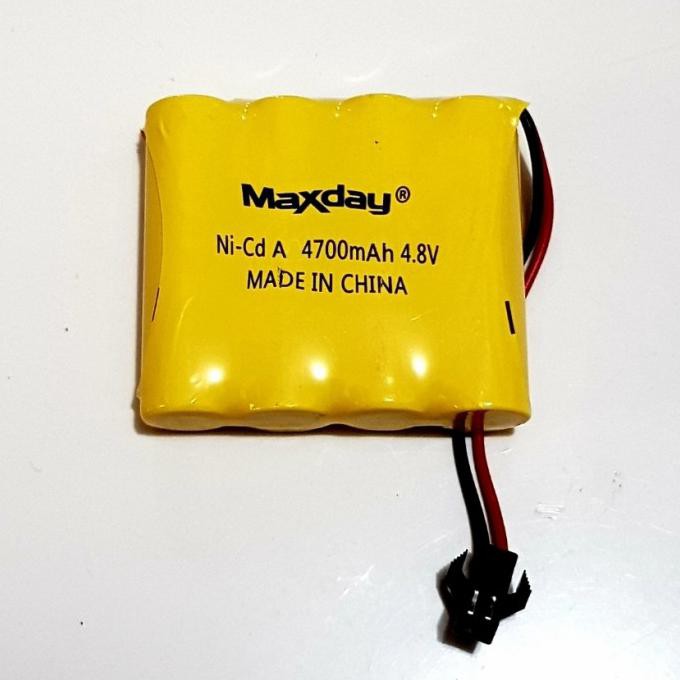 baterai lipo Ni-cd Nicd 4.8V 4,8v 1200mah soket hitam battery RC ujie