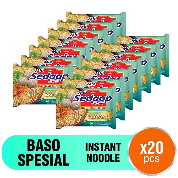 

s574gfd Sedaap Mie Instan Baso Spesial 77 Gr X 20 Pcs Ff064151E