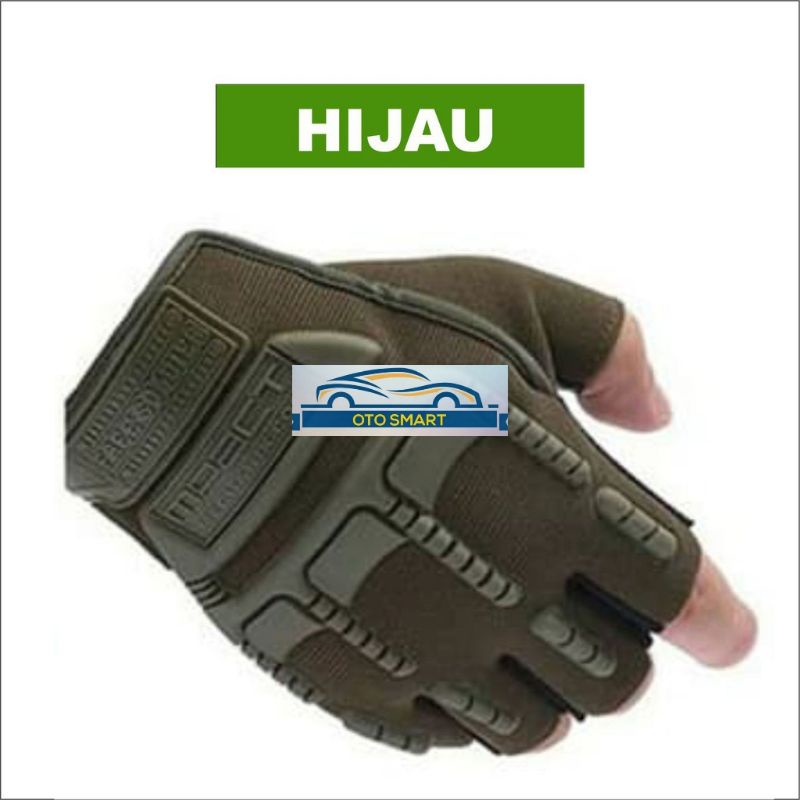 SARUNG TANGAN PRIA POLISI MOTOR TENTARA  GLOVES HALF FINGER