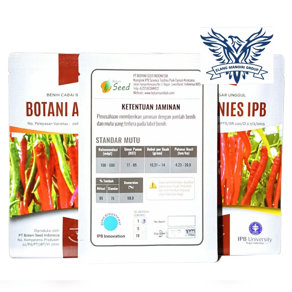 Benih Bibit Cabe Rawit Merah Botani Anies IPB 5 Gr isi 200 butir Botani Seed