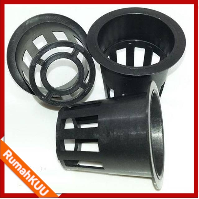 Net Pot Hidroponik 5cm ( 10 PCS) Hitam Wadah perlengkapan instalasi hidroponik rumahan sederhana