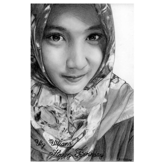 Lukisan Wajah Pensil A4