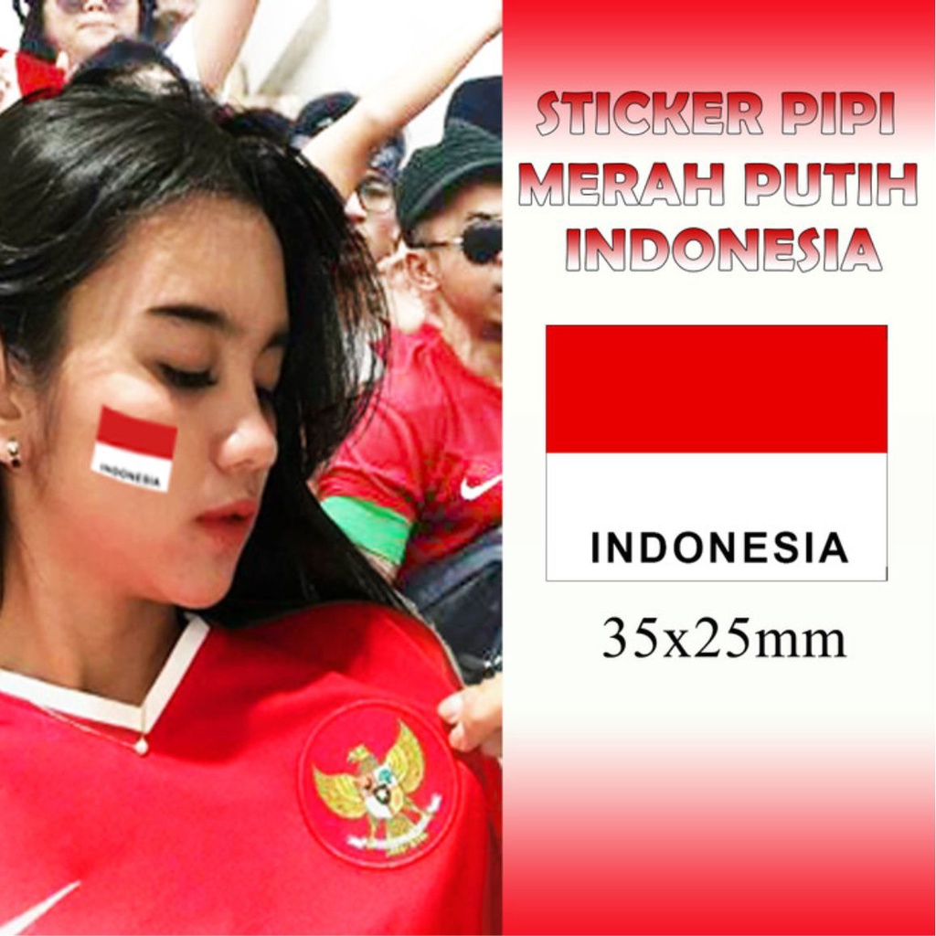 

[100Pcs] Sticker Pipi HUT RI Bendera Merah Putih / Stiker Kemerdekaan Indonesia / Pancasila / I Love