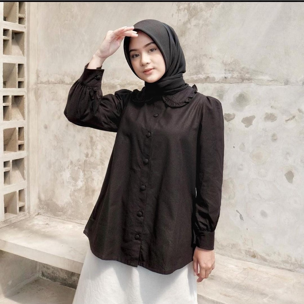 BLOUSE POLOS BAHAN KATUN / EVERY BLOUSE RAYON / KEMEJA RAYON OVERSIZE / BLOUSE RAYON POLOS / ATASAN WANITA POLOS