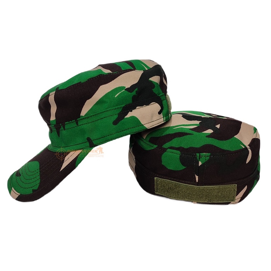 Topi import Topi Pet TNI Loreng Malvinas Bahan Velbet Woll TNI AD