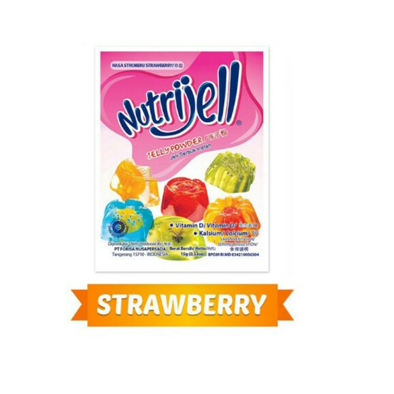 Nutrijell Jelly Powder Strawberry 15g