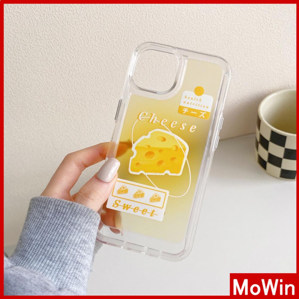 iPhone Case Clear Case Soft Thick TPU Shockproof Super Transparent Protection Camera Plating Button Yellow Cheesecake For iPhone 13 Pro Max iPhone 12 Pro Max iPhone 11 iPhone 7Plus