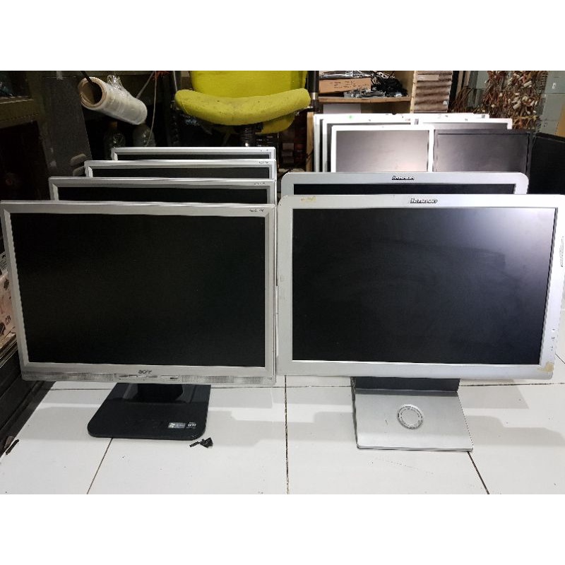 monitor lcd/led 19” widescreen normal bergaransi